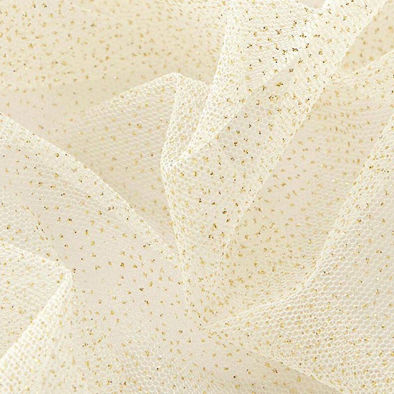 Royal Glitter Tulle – offwhite/gold,  image number 3