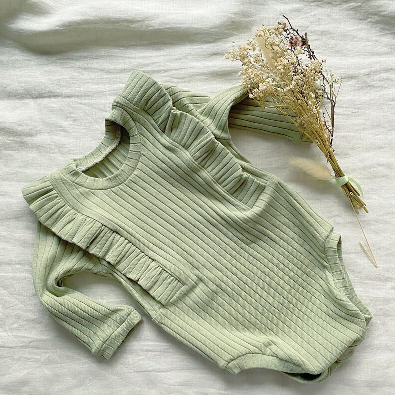 Plain ribbed jersey – pistachio,  image number 7