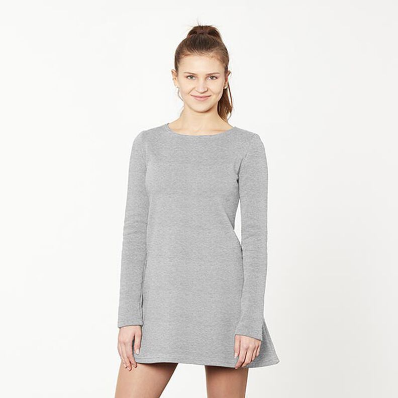 Light Cotton Sweatshirt Fabric Mottled – light grey,  image number 6