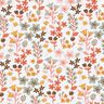 Cotton Cretonne Filigree Flowers – orange/white,  thumbnail number 1