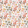 Cotton Cretonne Filigree Flowers – orange/white,  thumbnail number 1