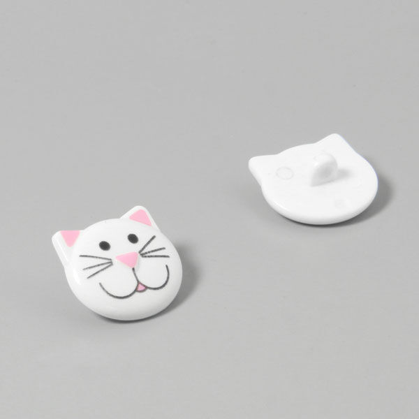 Plastic Button, Cat's Head,  image number 2