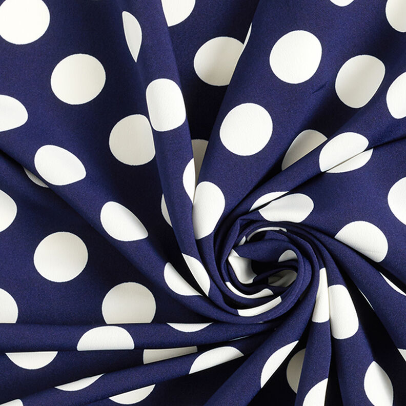 Crepe Weave polka dots [2.5 cm] – navy blue,  image number 3