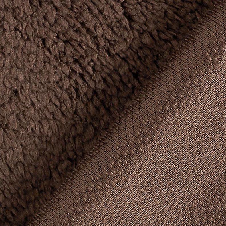 Faux Fur Teddy Fabric – chocolate,  image number 3