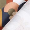 Decor Fabric Half Panama abstract retro flowers – white/copper,  thumbnail number 4