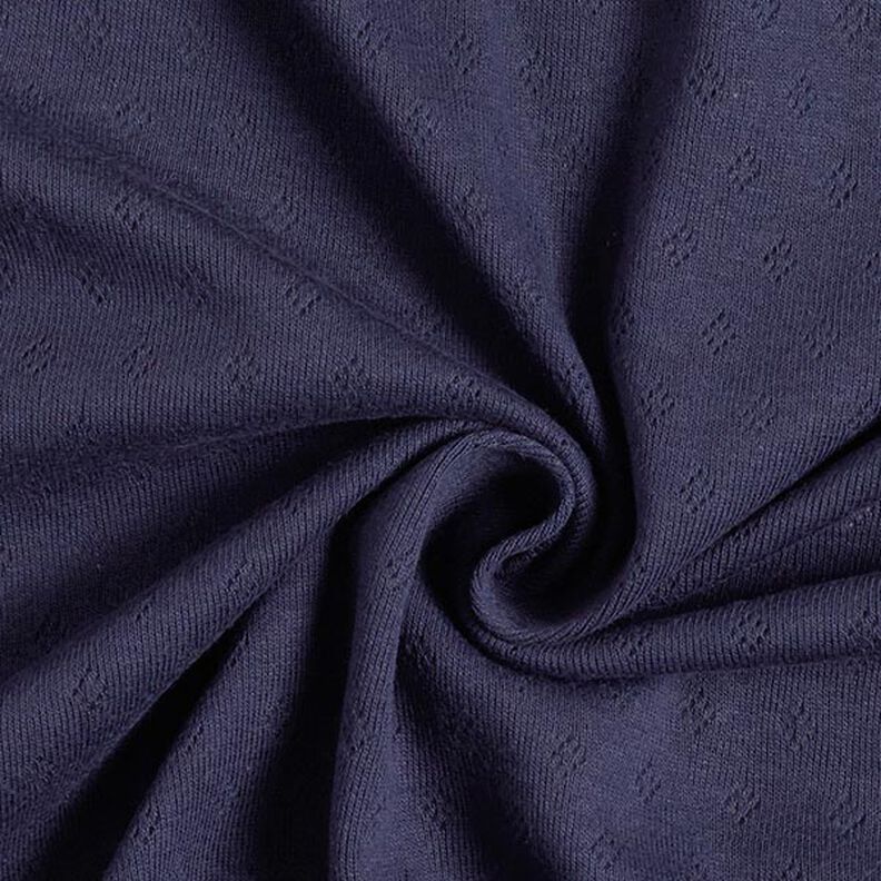 Fine Jersey Knit with Openwork – navy blue,  image number 5