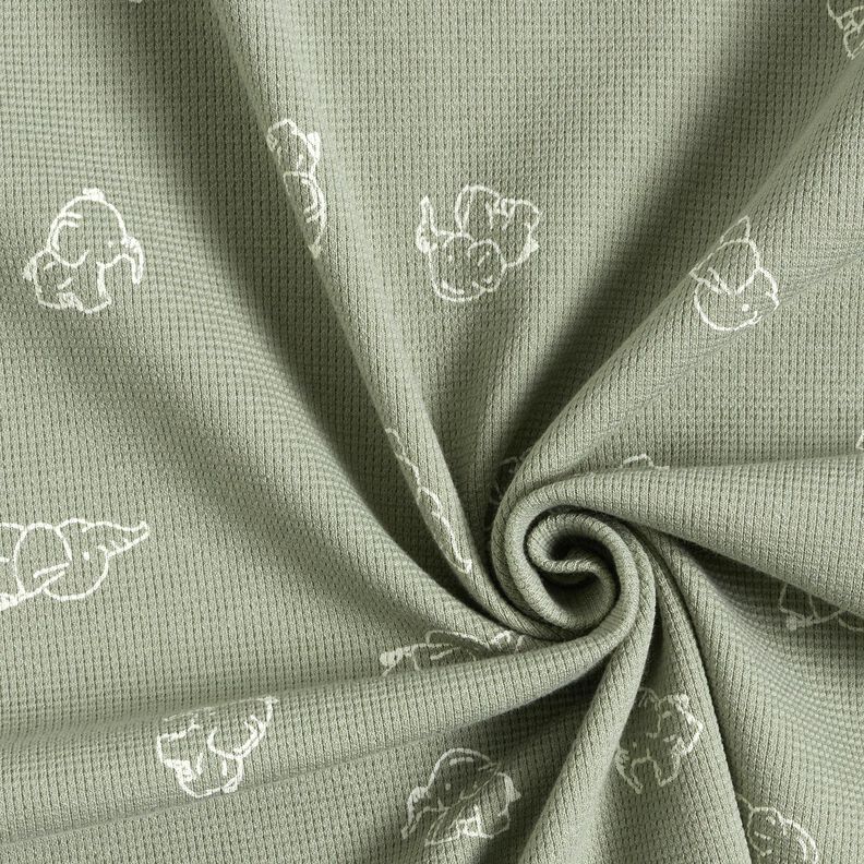 Waffle Jersey Baby Elephants – greige, image number 3