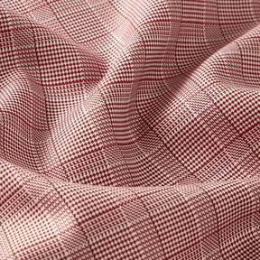 Prince of Wales check cotton blend &ndash; white/burgundy, 