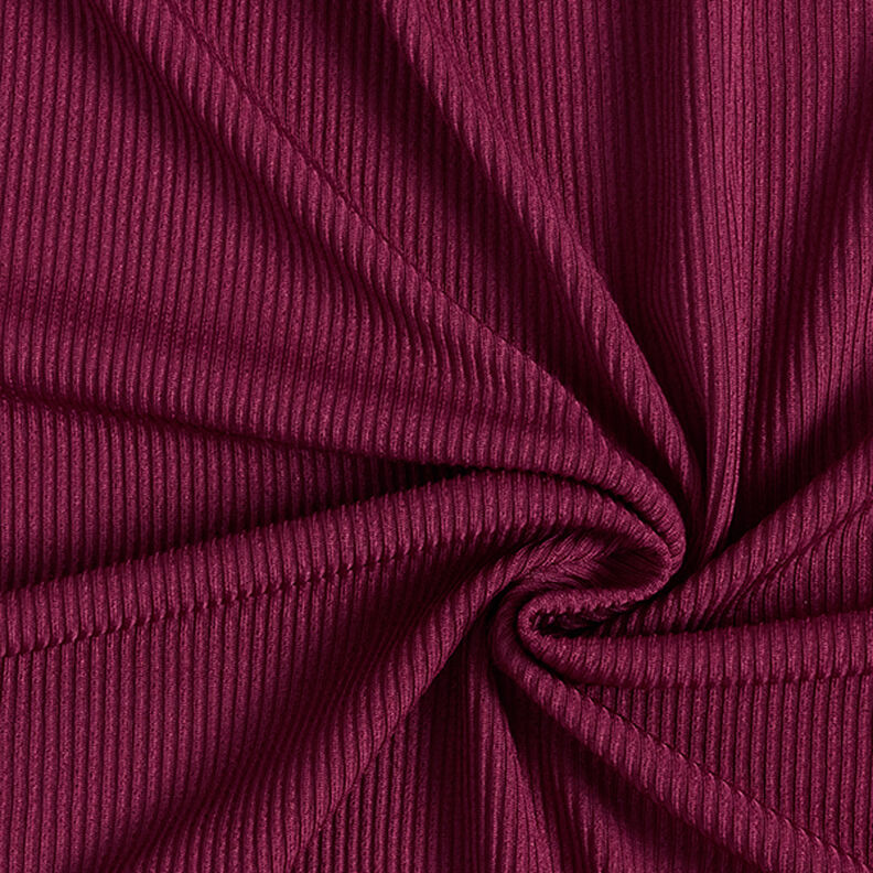 Plain Ribbed Jersey – burgundy,  image number 3
