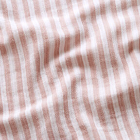 Double Gauze/Muslin Doubleface stripes – dusky pink/white, 