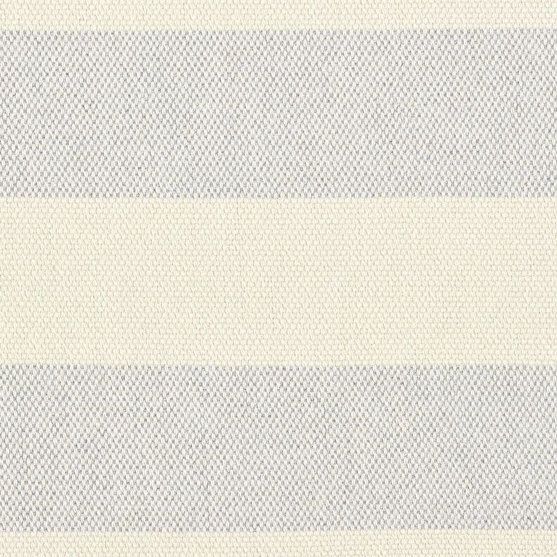 Decor Fabric Panama broad stripes &ndash; silver grey/light beige,  image number 1