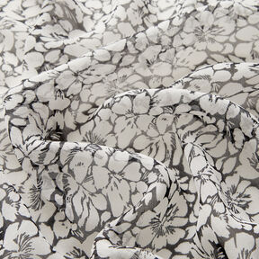 Crêpe Chiffon Floral Ornaments – white/black, 