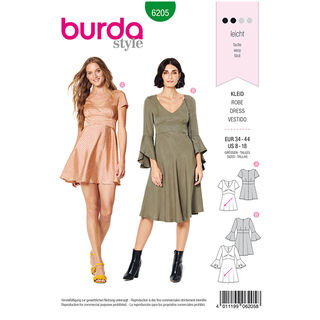Dress, Burda 6205 | 34 - 44, 