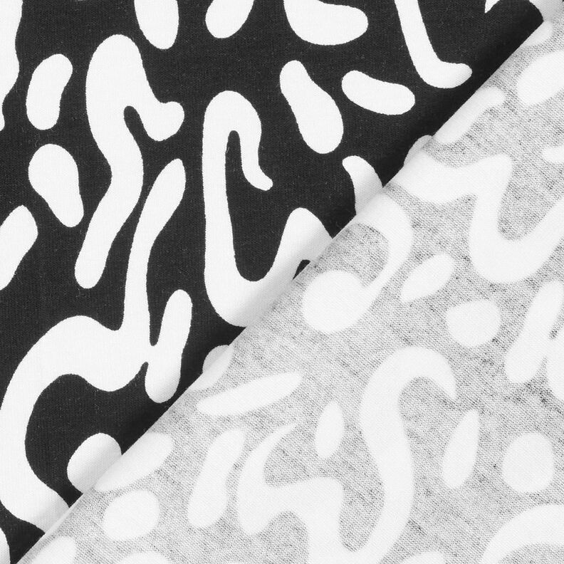 Abstract leopard pattern viscose jersey – black/white,  image number 5