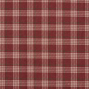 Decor Fabric Half Panama classic check – burgundy/natural, 