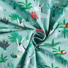 Cotton Cretonne donkeys and peacocks – eucalyptus,  thumbnail number 3