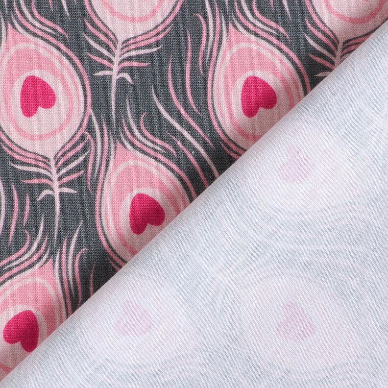 Cotton Jersey Peacock | Stoff&Liebe – slate grey/intense pink, image number 4