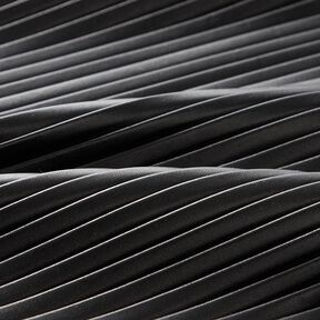Imitation Leather Pleats – black, 