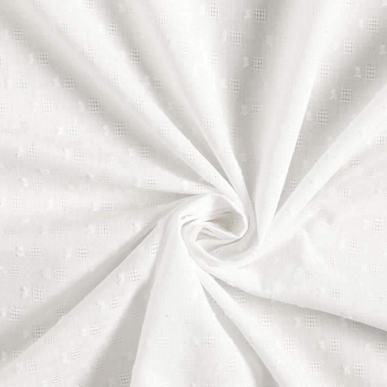 Ajour dobby cotton – white,  image number 4