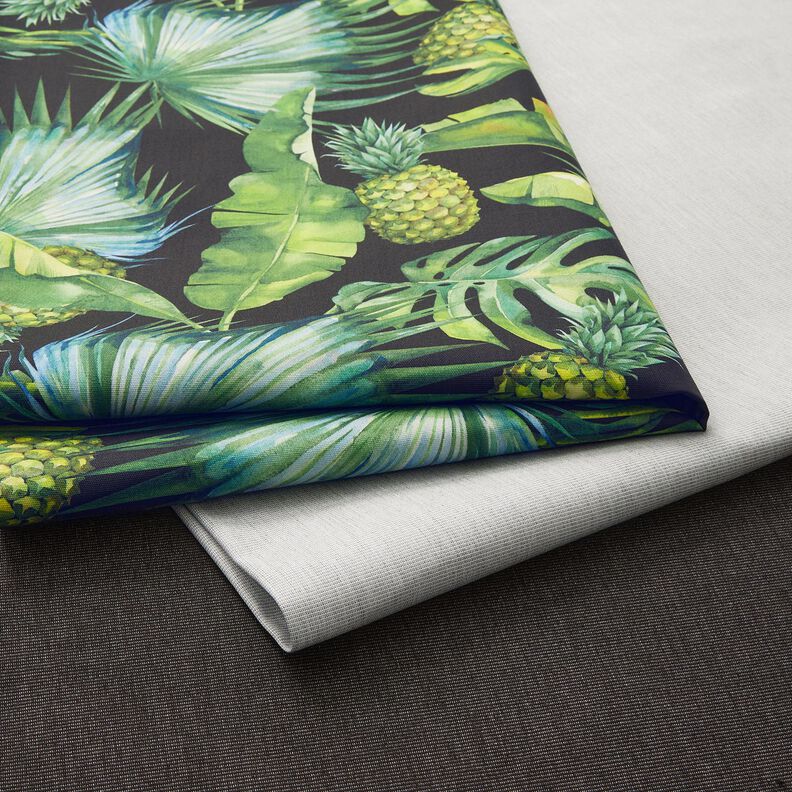 Outdoor Fabric Canvas Fine Texture – black,  image number 4