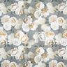 Half Panama Decor Fabric Dahlias – grey/cream,  thumbnail number 1