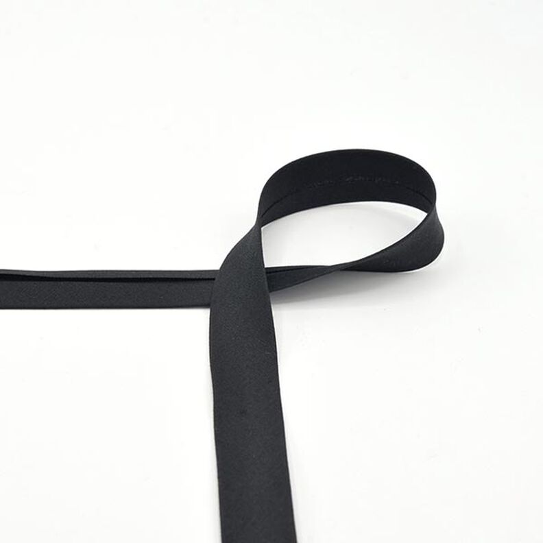 Cotton Bias Tape Poplin [20 mm] – black,  image number 1