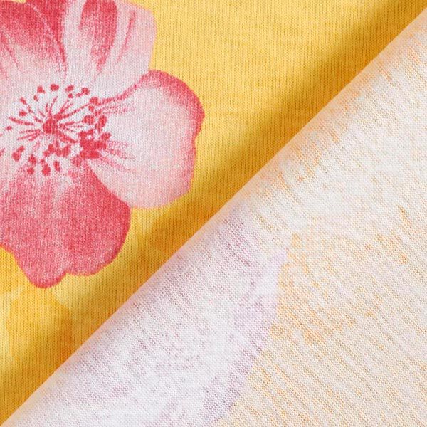 Large flowers cotton jersey – yellow,  image number 4