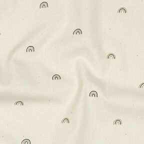 GOTS Cotton Poplin little rainbows | Poppy Fabrics – natural/fawn, 