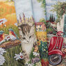 Decorative Panel Tapestry Fabric Vespa – carmine/light beige,  thumbnail number 5