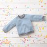 Light Cotton Sweatshirt Fabric Plain – light blue,  thumbnail number 7