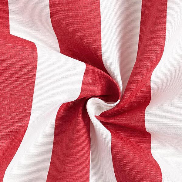 Decor Fabric Canvas Stripes – red/white,  image number 3