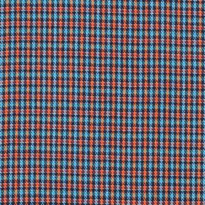 Viscose Blend Check with glitter – turquoise/orange, 