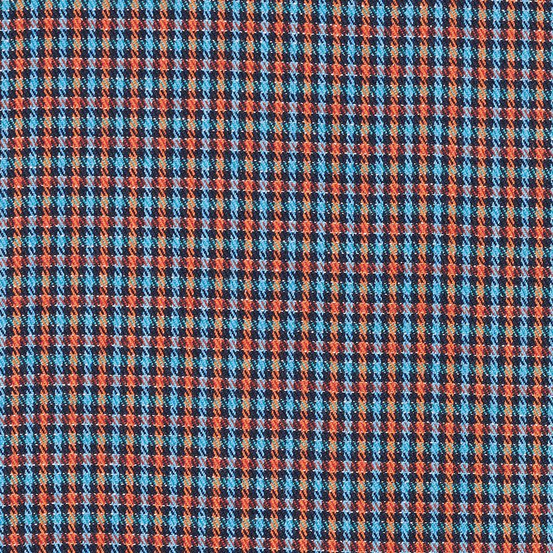 Viscose Blend Check with glitter – turquoise/orange,  image number 1