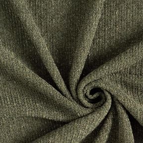 Chenille Knit Jacquard Glitter – dark pine/metallic silver, 