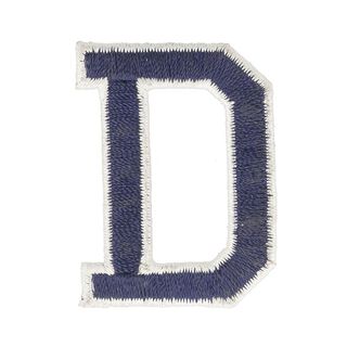 Letter D appliqué [ Height: 4,6 cm ] – navy blue, 