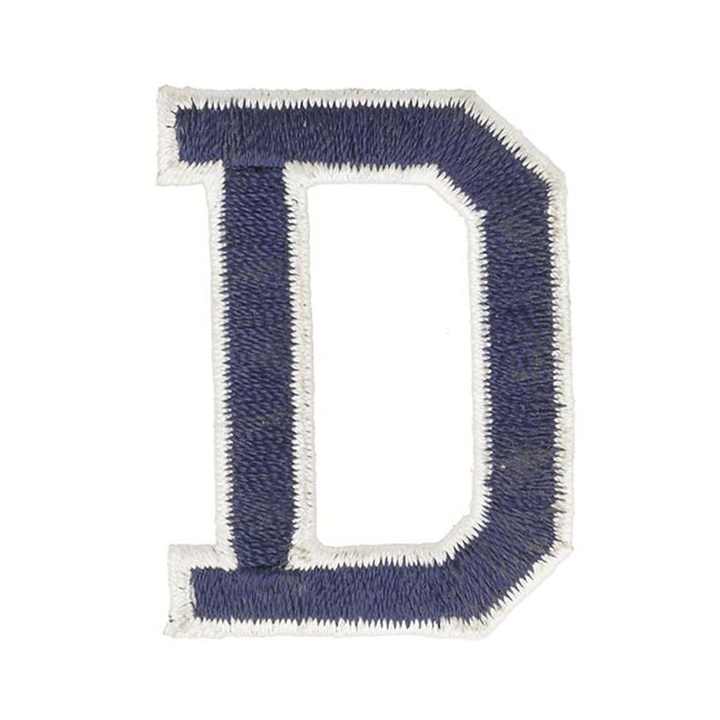Letter D appliqué [ Height: 4,6 cm ] – navy blue,  image number 1