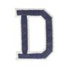 Letter D appliqué [ Height: 4,6 cm ] – navy blue,  thumbnail number 1