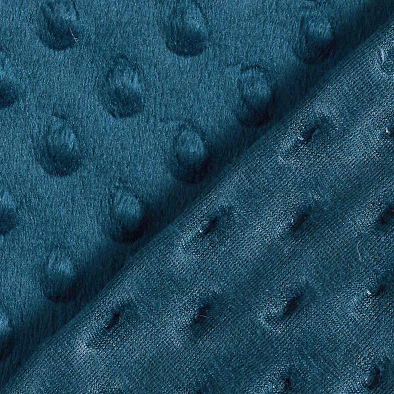 Cosy Fleece Embossed Dots – petrol,  image number 4