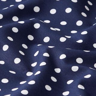 Cotton Poplin Large Dots – navy blue/white, 