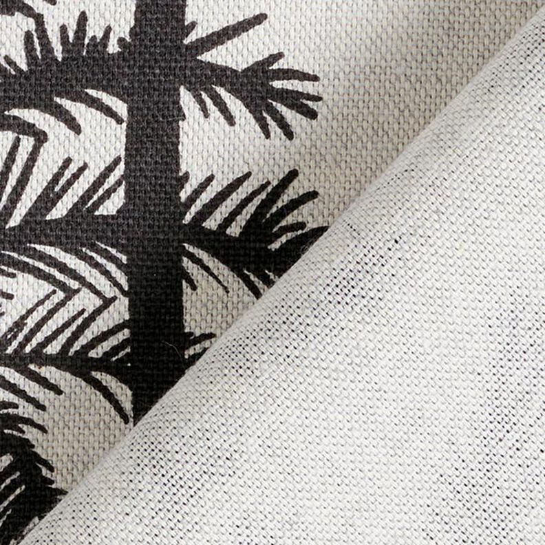 Decor Fabric Half Panama palms – black brown,  image number 4