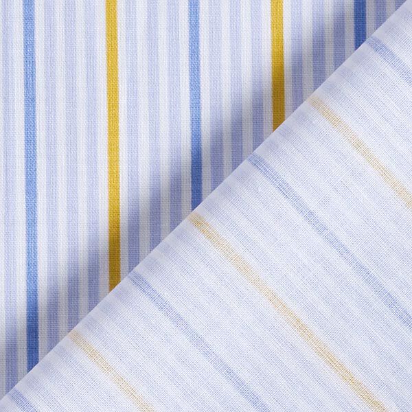 Cotton Cretonne Multicoloured Stripes – white/silver blue,  image number 4