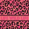 Viscose Voile Leo and flowers border design Panel – pink/orange,  thumbnail number 6