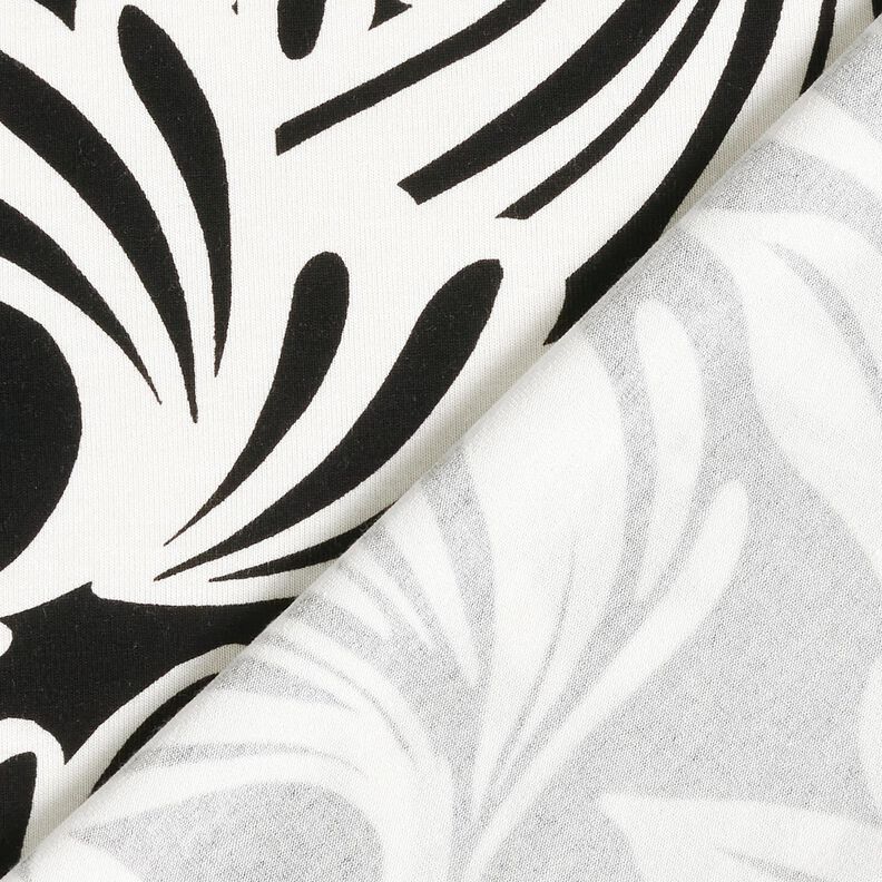 Viscose Jersey abstract flowers – black/ivory, image number 4