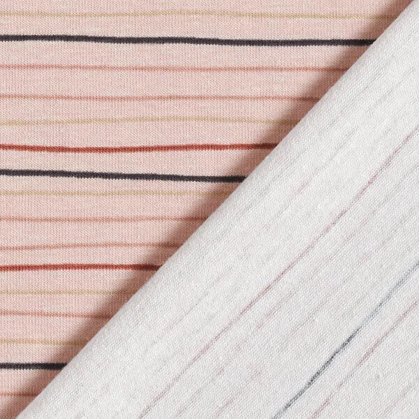 Cotton Jersey Irregular Stripes  – pink,  image number 4