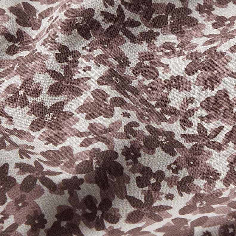 Sea of Flowers Cotton Poplin – taupe/brown,  image number 2