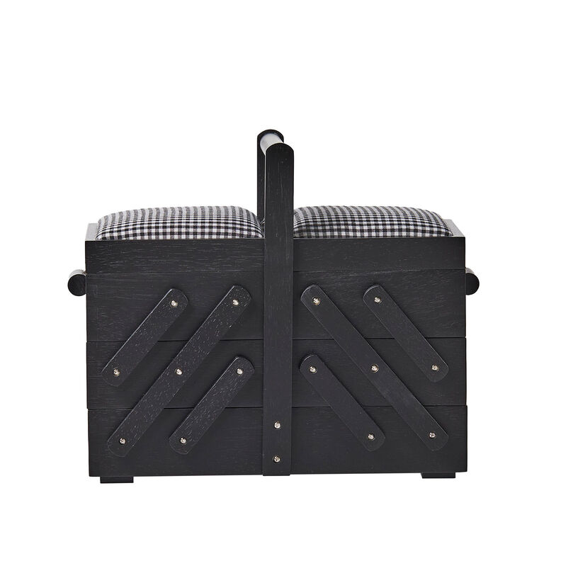 Sewing box Wood [36 x 19 x 30 cm] | Prym – black,  image number 3