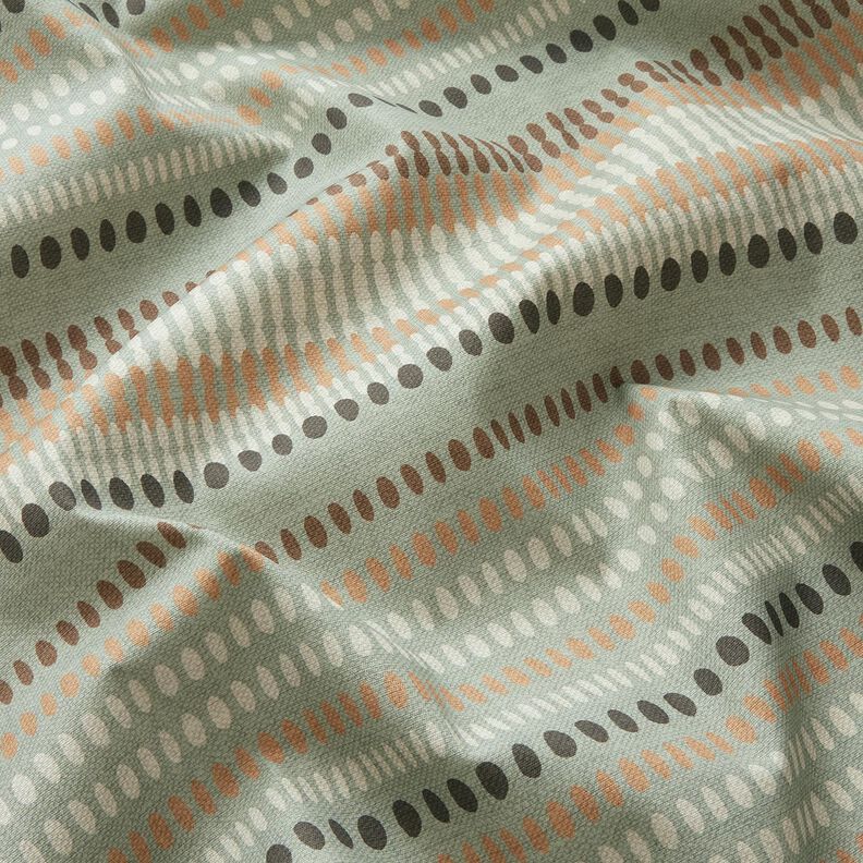 Outdoor Fabric Canvas dots – eucalyptus/light brown,  image number 2