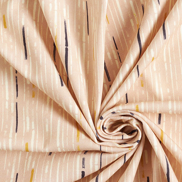 GOTS Cotton Jersey Stripes | Tula – sand/mustard,  image number 3