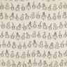 Decor Fabric Half Panama festive gnomes – natural/black,  thumbnail number 1