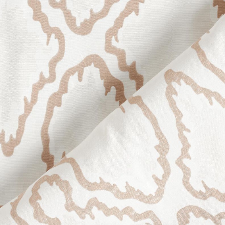 Cotton fabric serpentine lines – beige/dark beige, image number 5